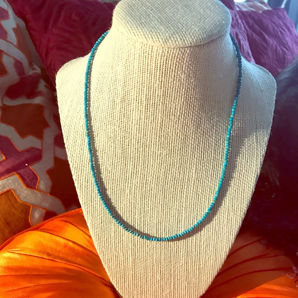 Petite 18 inch turquoise necklace